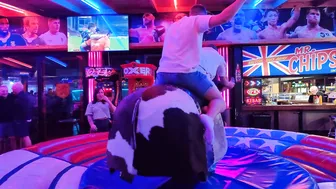 Mechanical bull riding March 26th 2024 in Benidorm ♥️♥️♥️♥️ #8