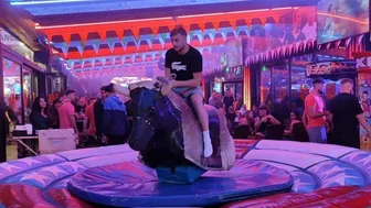 Mechanical bull riding December 1st 2023 in Benidorm ♉