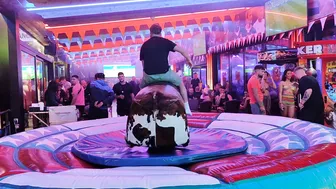 Mechanical bull riding December 1st 2023 in Benidorm ♉ #2