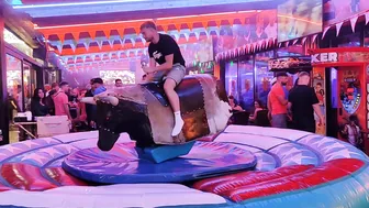 Mechanical bull riding December 1st 2023 in Benidorm ♉ #4