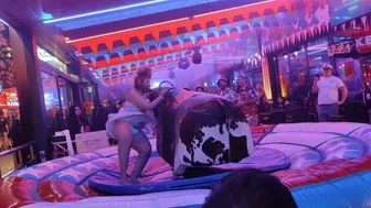 Amazing mechanical bull riding November 20th 2023 in Benidorm ♉ #1