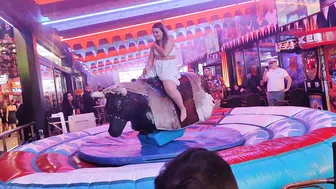 Amazing mechanical bull riding November 20th 2023 in Benidorm ♉ #10