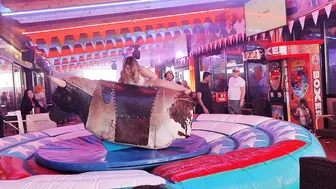 Amazing mechanical bull riding November 20th 2023 in Benidorm ♉ #2