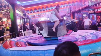 Amazing mechanical bull riding November 20th 2023 in Benidorm ♉ #5