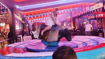 Amazing mechanical bull riding November 20th 2023 in Benidorm ♉ #7