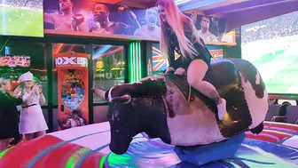 Mechanical bull riding 25th of February 2024 in Benidorm #2