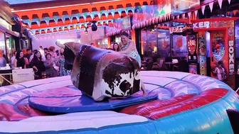 mechanical bull riding November 11th 2023 in Benidorm #2