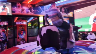 Mechanical bull on the street of Benidorm #9