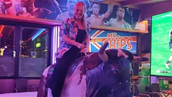 Mechanical bull riding March 14th 2024 in Benidorm ????????????