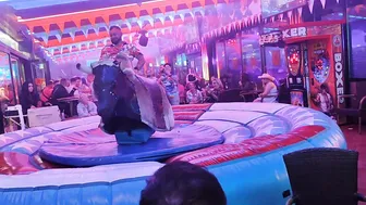 Mechanical bull riding midnight fun November 19th 2023 in benidorm #10