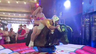 Mechanical bull riding March 19th 2924 in Benidorm Spain #5