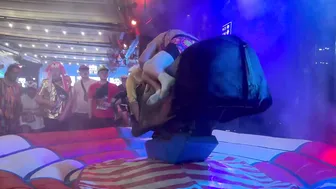 Mechanical bull riding March 19th 2924 in Benidorm Spain #7