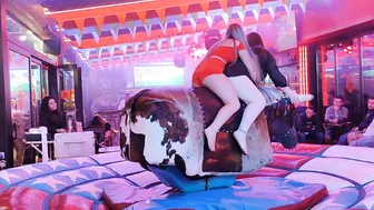 Amazing fun night mechanical bull riding October 29th 2023 in Benidorm ♥️♥️♉ #4