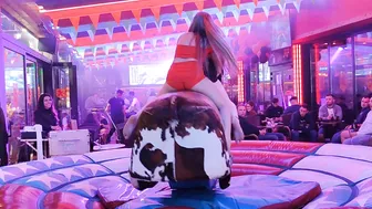 Amazing fun night mechanical bull riding October 29th 2023 in Benidorm ♥️♥️♉ #5