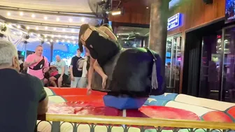 Riding mechanical bull on the street of Benidorm Spain May 25th 2024♥️♥️ #10