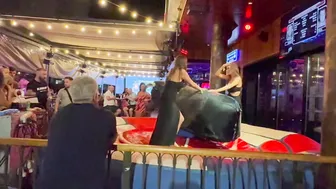 Riding mechanical bull on the street of Benidorm Spain May 25th 2024♥️♥️ #2