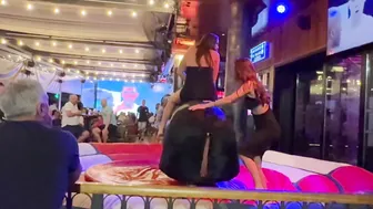 Riding mechanical bull on the street of Benidorm Spain May 25th 2024♥️♥️ #4