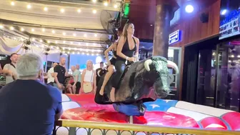 Riding mechanical bull on the street of Benidorm Spain May 25th 2024♥️♥️ #5