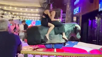 Riding mechanical bull on the street of Benidorm Spain May 25th 2024♥️♥️ #9