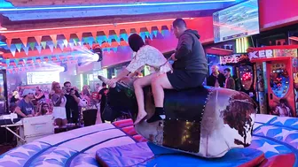 Friday night October 22nd 2023 mechanical bull riding in Benidorm ♥️♥️ #2