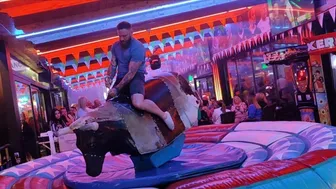 Mechanical bull riding January 1st 2024 in Benidorm ♉