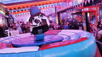 Mechanical bull riding January 1st 2024 in Benidorm ♉ #10