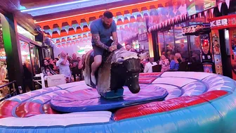 Mechanical bull riding January 1st 2024 in Benidorm ♉ #3