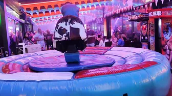 Mechanical bull riding January 1st 2024 in Benidorm ♉ #5