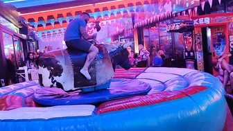 Mechanical bull riding January 1st 2024 in Benidorm ♉ #8