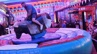 Mechanical bull riding January 1st 2024 in Benidorm ♉ #9