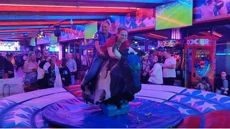 Mechanical bull riding March 1st 2024 in Benidorm