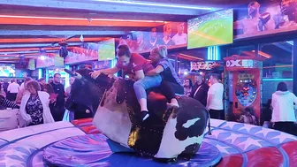 Mechanical bull riding March 1st 2024 in Benidorm #2