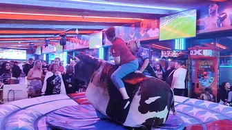 Mechanical bull riding March 1st 2024 in Benidorm #3