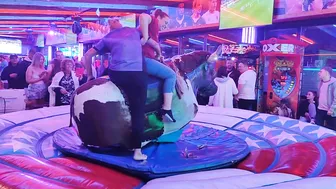 Mechanical bull riding March 1st 2024 in Benidorm #5