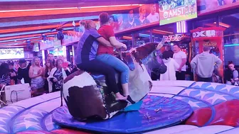 Mechanical bull riding March 1st 2024 in Benidorm #6