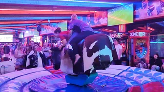 Mechanical bull riding March 1st 2024 in Benidorm #9