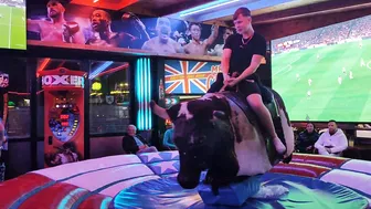 mechanical bull riding midnight 25th February 2024 in Benidorm #3