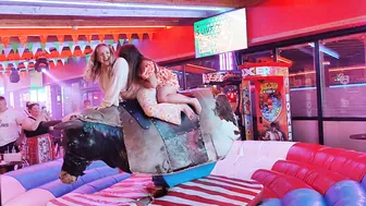 Friends ridding mechanical bull July 26th 2023 in benidorm ♥️♥️ #6