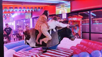 Friends ridding mechanical bull July 26th 2023 in benidorm ♥️♥️ #7