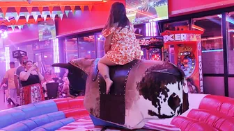 Friends ridding mechanical bull July 26th 2023 in benidorm ♥️♥️ #8