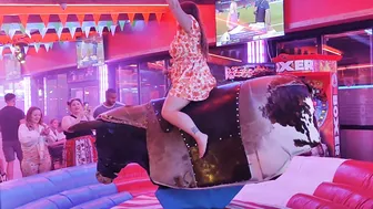 Friends ridding mechanical bull July 26th 2023 in benidorm ♥️♥️ #9