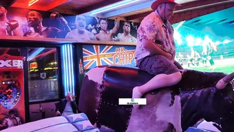 excellent mechanical bull riding February 29th 2024 in Benidorm ♥️♥️♥️♥️ ♉ #7