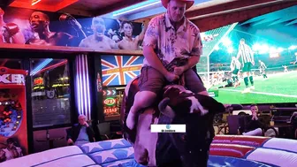 excellent mechanical bull riding February 29th 2024 in Benidorm ♥️♥️♥️♥️ ♉ #8