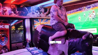 excellent mechanical bull riding February 29th 2024 in Benidorm ♥️♥️♥️♥️ ♉ #9