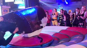 Mechanical bull riding May 8th 2024 in Benidorm Spain ♥️♥️♥️♥️ #4