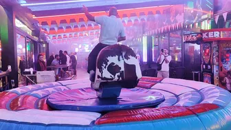 Mechanical bull riding December 8th 2023 in Benidorm Spain ♥️♥️ #3