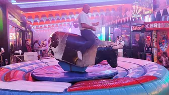 Mechanical bull riding December 8th 2023 in Benidorm Spain ♥️♥️ #4