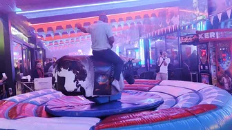 Mechanical bull riding December 8th 2023 in Benidorm Spain ♥️♥️ #5