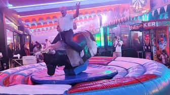 Mechanical bull riding December 8th 2023 in Benidorm Spain ♥️♥️ #6