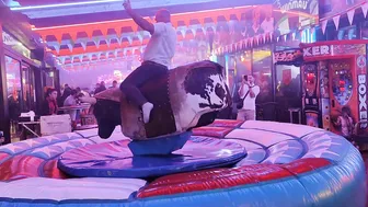 Mechanical bull riding December 8th 2023 in Benidorm Spain ♥️♥️ #7